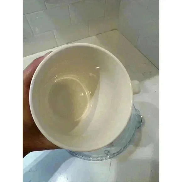 Opal House Mug "P" on White Background with Black Letter Spring Flowers - Picture 9 of 12